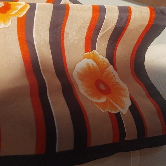 Striped Floral Scarf - Picture 4 of 4